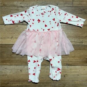 Cat & Jack Red Heart Print Baby Romper